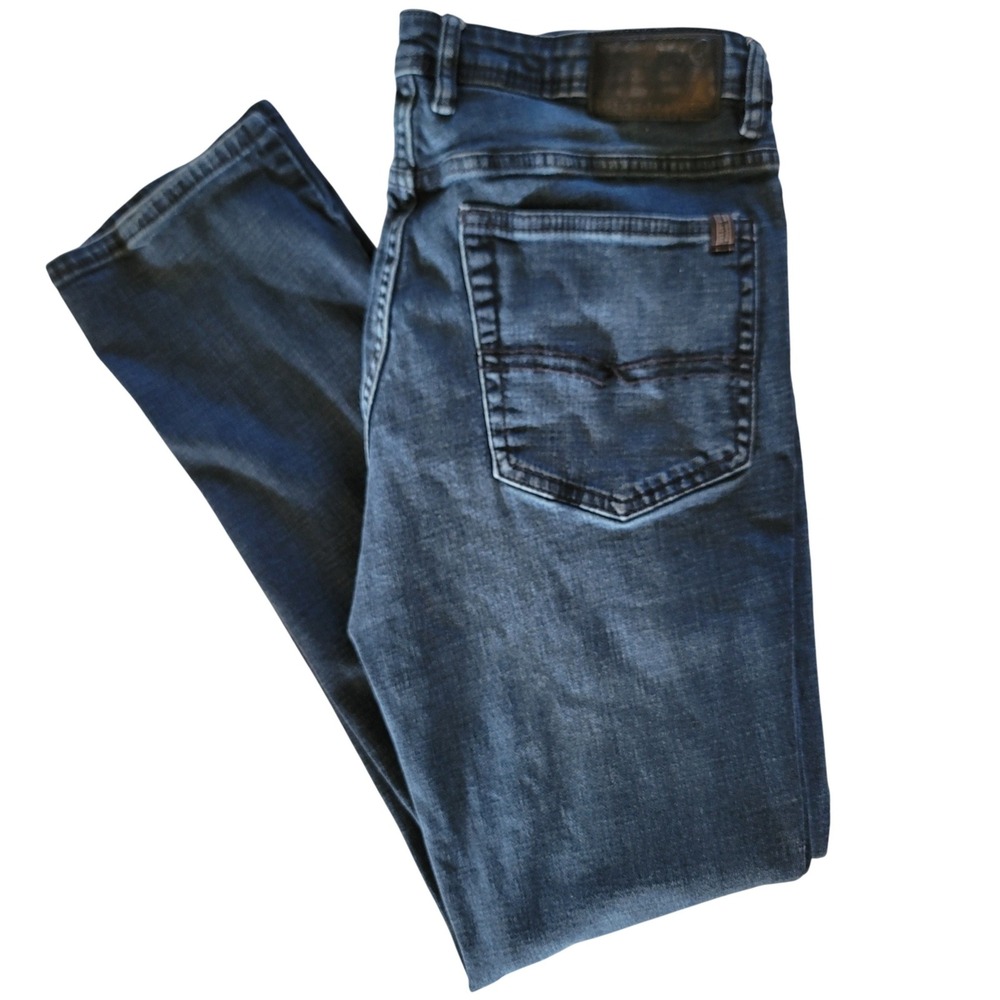 Buffalo David Bitton Jackson Straight Stretch Jeans Mens 34x34‎ Dark Wash Blue